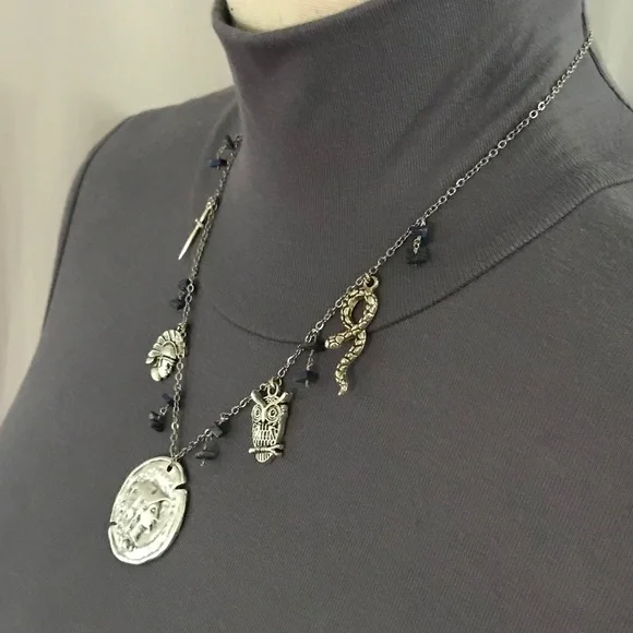 Athena Minerva Greek Roman Goddess Wisdom & War Handmade Necklace, Lapis Lazuli - Picture 6 of 15